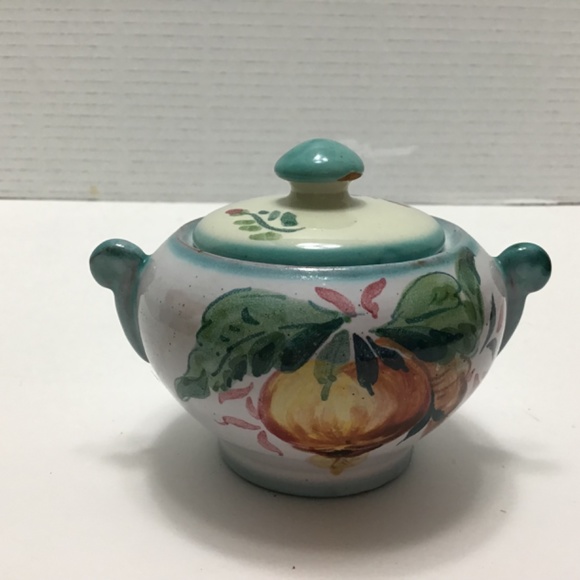 VTG Disapia Italy Ceramic Hand Painted Floral Bowl Dish, small ceramic bowl lid - Picture 7 of 14